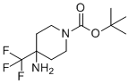 结构式 CAS# 1211582-61-4, 叔-丁基4-氨基-4-(三氟甲基)哌啶-1-羧酸酯