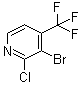 3-Bromo-2-chloro-4-(trifluoromethyl)pyridine molecular structure (CAS 1211588-39-4)