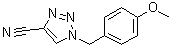 1-[(4-Methoxyphenyl)methyl]-1H-1,2,3-triazole-4-carbonitrile molecular structure (CAS 1211592-84-5)