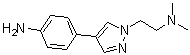 4-(4-氨基苯基)-N,N-二甲基-1H-吡唑-1-乙胺分子结构 (CAS 1211596-08-5)