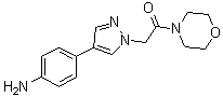 2-[4-(4-Aminophenyl)-1H-pyrazol-1-yl]-1-(4-morpholinyl)ethanone molecular structure (CAS 1211596-09-6)