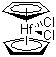 Hafnocene dichloride molecular structure (CAS 12116-66-4)