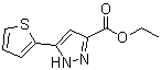 结构式 CAS# 121195-03-7, 5-(噻吩-2-基)-1H-吡唑-3-羧酸乙酯