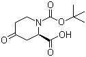 (2R)-4-Oxo-1,2-piperidinedicarboxylic acid 1-(1,1-dimethylethyl) ester molecular structure (CAS 1212176-33-4)