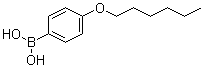structure of CAS# 121219-08-7, 4-Hexyloxybenzeneboronic acid;Para-hexyloxyphenylboronic acid; p-Hexyloxyphenylboronic acid