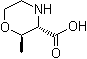 (2R,3S)-rel-2-Methyl-3-morpholinecarboxylic acid molecular structure (CAS 1212252-84-0)