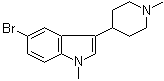 5-Bromo-1-methyl-3-(1-methyl-4-piperidinyl)-1H-indole molecular structure (CAS 121230-33-9)