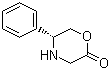 结构式 CAS# 121269-45-2, (5R)-3,4,5,6-四氢-5-苯基-4(H)-1,4-恶嗪-2-酮; (R)-5-苯基吗啉-2-酮