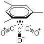 Tricarbonyl(mesitylene)tungsten molecular structure (CAS 12129-69-0)