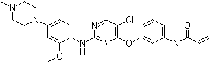 structure of CAS# 1213269-23-8, WZ 4002;N-[3-[[5-Chloro-2-[[2-methoxy-4-(4-methyl-1-piperazinyl)phenyl]amino]-4-pyrimidinyl]oxy]phenyl]-2-propenamide