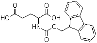 structure of CAS# 121343-82-6, Fmoc-L-glutamic acid;N-[(9H-Fluoren-9-ylmethoxy)carbonyl]-L-glutamic acid; Fmoc-Glu-OH