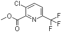 3-Chloro-6-(trifluoromethyl)-2-pyridinecarboxylic acid methyl ester molecular structure (CAS 1214324-33-0)