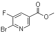 6-Bromo-5-fluoro-3-pyridinecarboxylic acid methyl ester molecular structure (CAS 1214336-88-5)