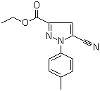 5-Cyano-1-(4-methylphenyl)-1H-pyrazole-3-carboxylic acid ethyl ester molecular structure (CAS 121434-51-3)