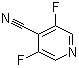 结构式 CAS# 1214377-09-9, 3,5-二氟-4-吡啶甲腈