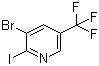 3-Bromo-2-iodo-5-(trifluoromethyl)pyridine molecular structure (CAS 1214383-73-9)