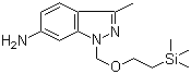 3-Methyl-1-[[2-(trimethylsilyl)ethoxy]methyl]-1H-indazol-6-amine molecular structure (CAS 1214900-04-5)