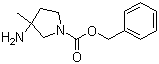 3-Amino-3-methyl-1-pyrrolidinecarboxylic acid phenylmethyl ester molecular structure (CAS 1215020-90-8)