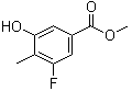 3-Fluoro-5-hydroxy-4-methylbenzoic acid methyl ester molecular structure (CAS 1215031-99-4)