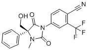 structure of CAS# 1215085-92-9, GLPG-0492;4-[(4S)-4-(hydroxymethyl)-3-methyl-2,5-dioxo-4-phenylimidazolidin-1-yl]-2-(trifluoromethyl)benzonitrile