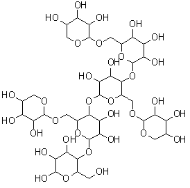 结构式 CAS# 121591-98-8, 木聚七糖