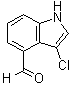 3-Chloro-1H-indole-4-carboxaldehyde molecular structure (CAS 1216113-27-7)
