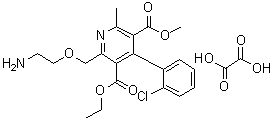 2-[(2-Aminoethoxy)methyl]-4-(2-chlorophenyl)-6-methyl-3,5-pyridinedicarboxylic acid 3-ethyl 5-methyl ester ethanedioate (1:1) molecular structure (CAS 1216406-90-4)