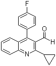2-Cyclopropyl-4-(4-fluorophenyl)quinoline-3-carboxaldehyde molecular structure (CAS 121660-37-5)