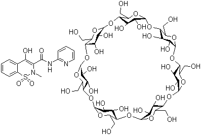 Piroxicam beta-cyclodextrin molecular structure (CAS 121696-62-6)