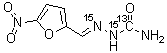 Nitrofurazone-<sup>13</sup>C,<sup>15</sup>N<sub>2</sub> molecular structure (CAS 1217220-85-3)
