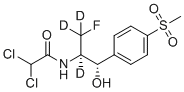 2,2-Dichloro-N-[(1S,2R)-3-fluoro-1-hydroxy-1-[4-(methylsulfonyl)phenyl](2,3,3-2H3)-2-propanyl]acetamide molecular structure (CAS 1217619-10-7)