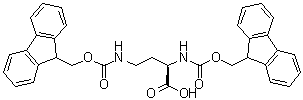 (2R)-2,4-Bis[[(9H-fluoren-9-ylmethoxy)carbonyl]amino]butanoic acid molecular structure (CAS 1217645-10-7)