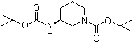 3-[[(tert-Butoxy)carbonyl]amino]-1-piperidinecarboxylic acid tert-butyl ester molecular structure (CAS 1217710-80-9)