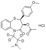 Diltiazem-d4 hydrochloride molecular structure (CAS 1217769-52-2)