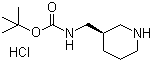 (R)-tert-Butyl [[piperidin-3-yl]methyl]carbamate hydrochloride molecular structure (CAS 1217778-64-7)