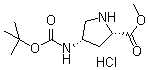 (2S,4S)-4-Boc-aminopyrrolidine-2-carboxylic acid methyl ester hydrochloride molecular structure (CAS 1217779-15-1)