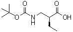 (2S)-2-[[[(1,1-Dimethylethoxy)carbonyl]amino]methyl]butanoic acid molecular structure (CAS 1217827-64-9)