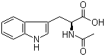 结构式 CAS# 1218-34-4, N-乙酰-L-色氨酸