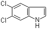 结构式 CAS# 121859-57-2, 5,6-二氯吲哚