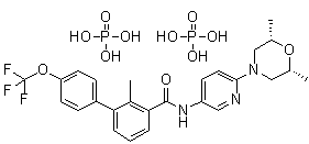 结构式 CAS# 1218778-77-8, Sonidegib phosphate