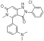 2-(2-Chlorophenyl)-4-[3-(dimethylamino)phenyl]-5-methyl-1H-pyrazolo[4,3-c]pyridine-3,6(2H,5H)-dione molecular structure (CAS 1218942-37-0)