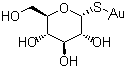 葡糖硫金分子结构 (CAS 12192-57-3)