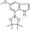 5-Methoxy-1H-indole-7-boronic acid pinacol ester molecular structure (CAS 1219637-79-2)