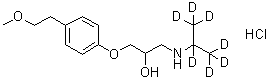 (±)-Metoprolol-d<sub>7</sub> Hydrochloride molecular structure (CAS 1219798-61-4)