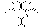 structure of CAS# 1221-43-8, Auraptenol;8-(2-Hydroxy-3-methyl-3-butenyl)-7-methoxycoumarin