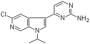 4-(5-Chloro-1-isopropyl-1H-pyrrolo[2,3-c]pyridin-3-yl)pyrimidin-2-amine molecular structure (CAS 1221153-82-7)