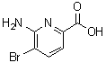 6-Amino-5-bromo-2-pyridinecarboxylic acid molecular structure (CAS 1221629-04-4)