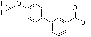 2-Methyl-4'-(trifluoromethoxy)[1,1'-biphenyl]-3-carboxylic acid molecular structure (CAS 1221722-10-6)