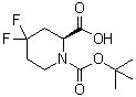 结构式 CAS# 1221793-42-5, (2S)-4,4-二氟-1,2-哌啶二甲酸 1-叔丁酯
