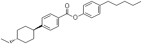 structure of CAS# 122230-64-2, 4-Pentylphenyl 4'-trans-ethylcyclohexylbenzoate;trans-4-(4-Ethylcyclohexyl)benzoic acid 4-pentylphenyl ester